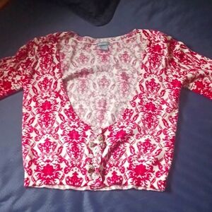 Cropped cardigan sweater